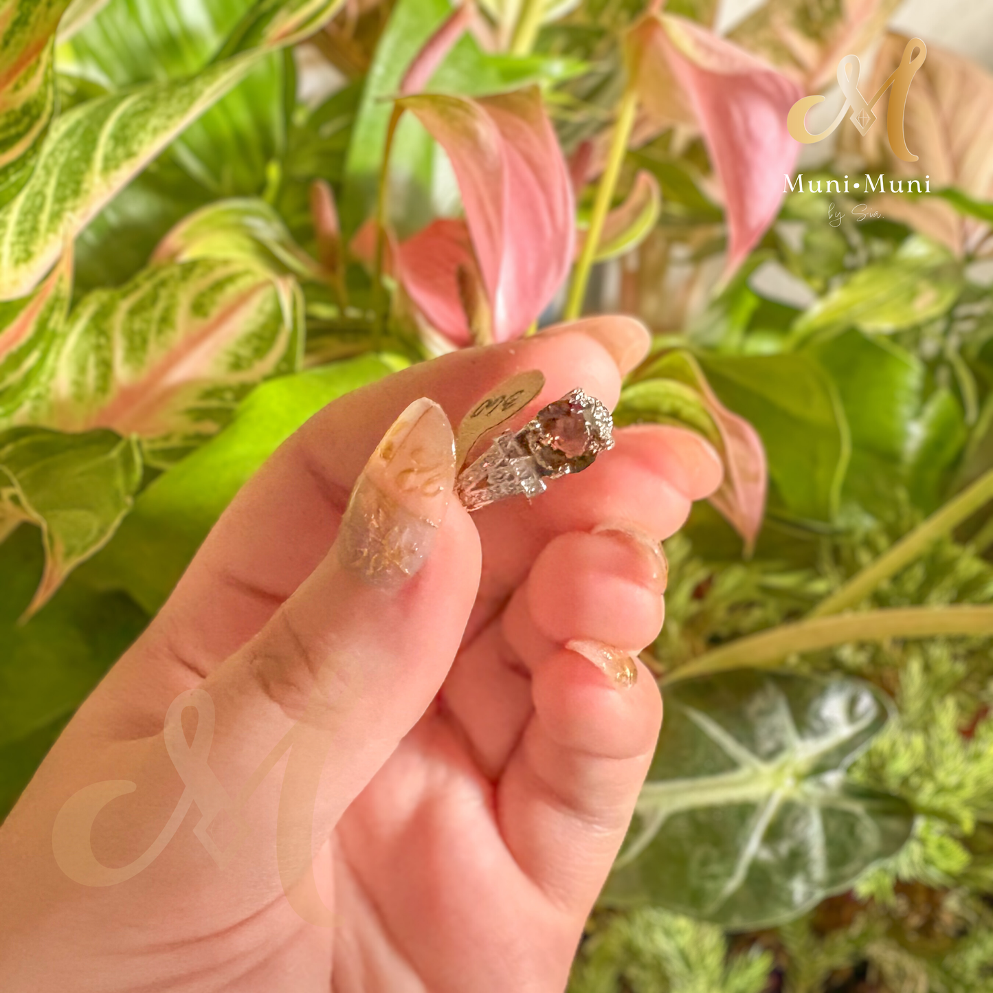 Smoky Quartz Round Cut in Silver Plated Ring
