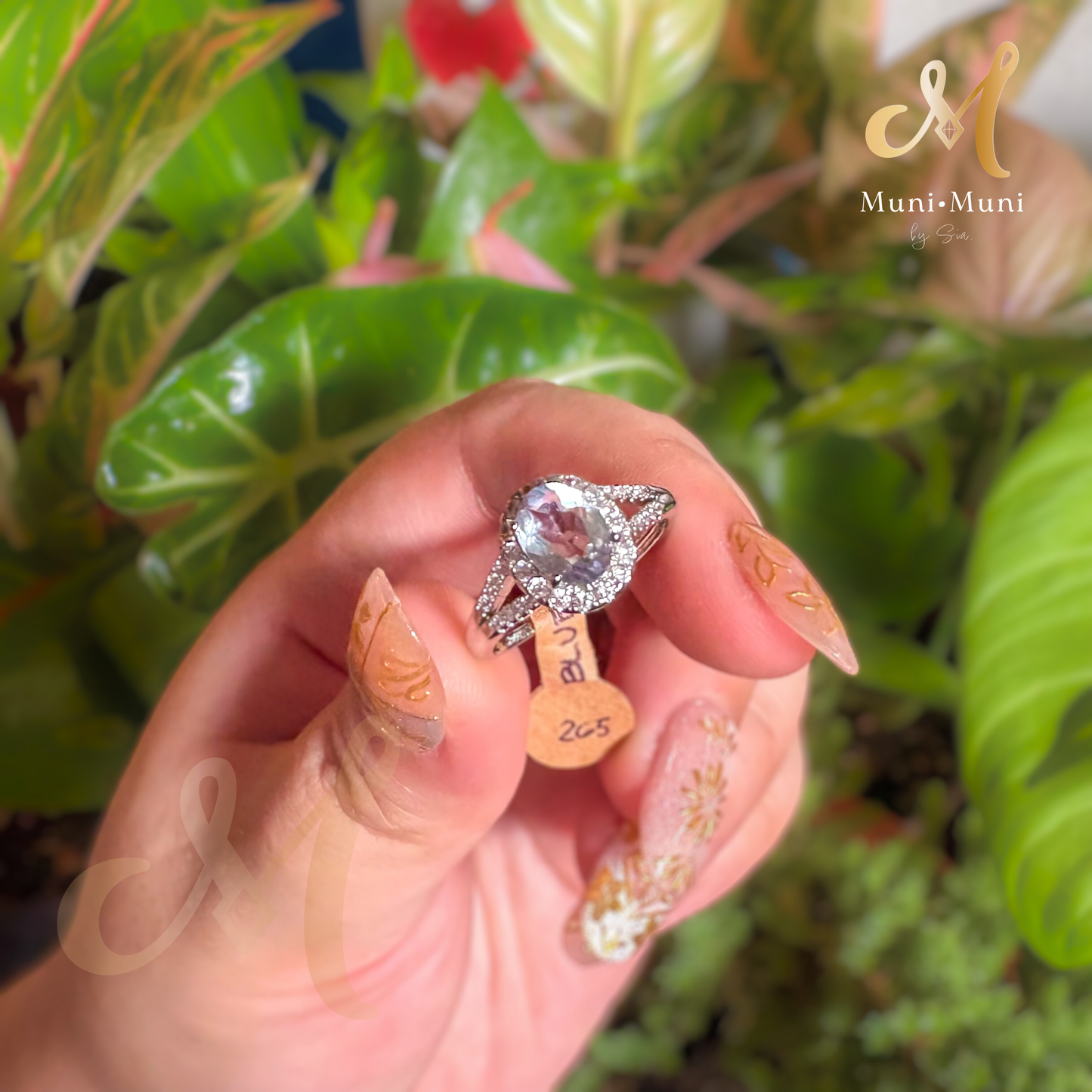 Blue Topaz Oval-Cut in Silver Plated Ring