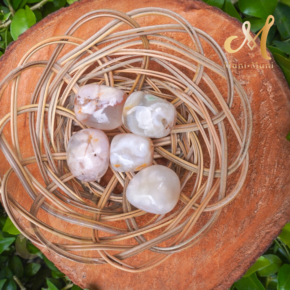 Sakura Agate (Flower Agate) Tumbled Crystal