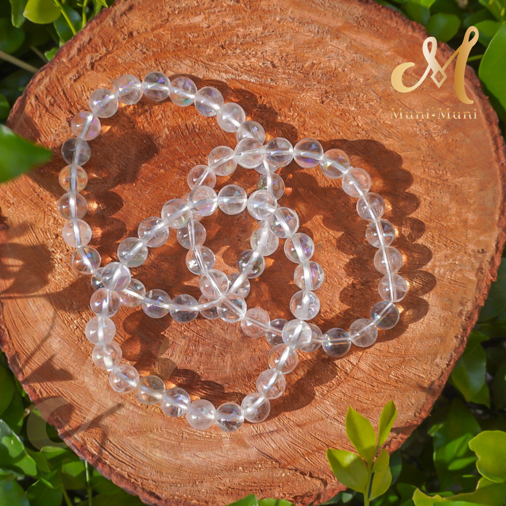 Aura Clear Quartz 8mm Bracelet