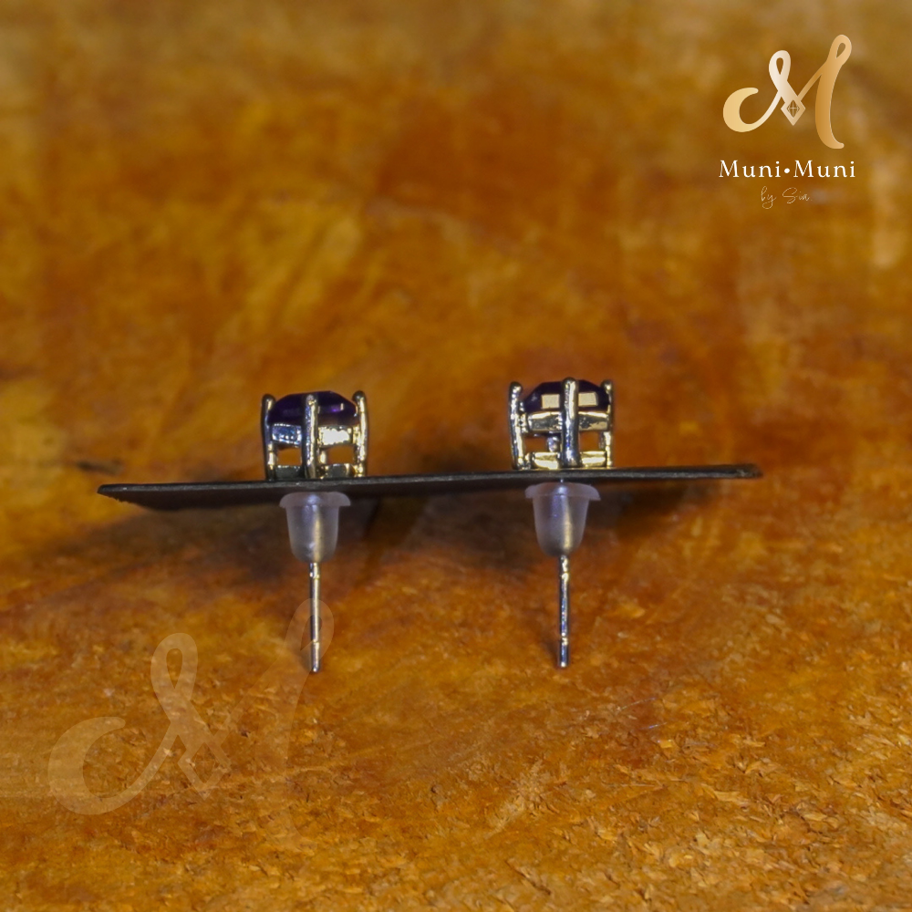 Amethyst Stud Earrings