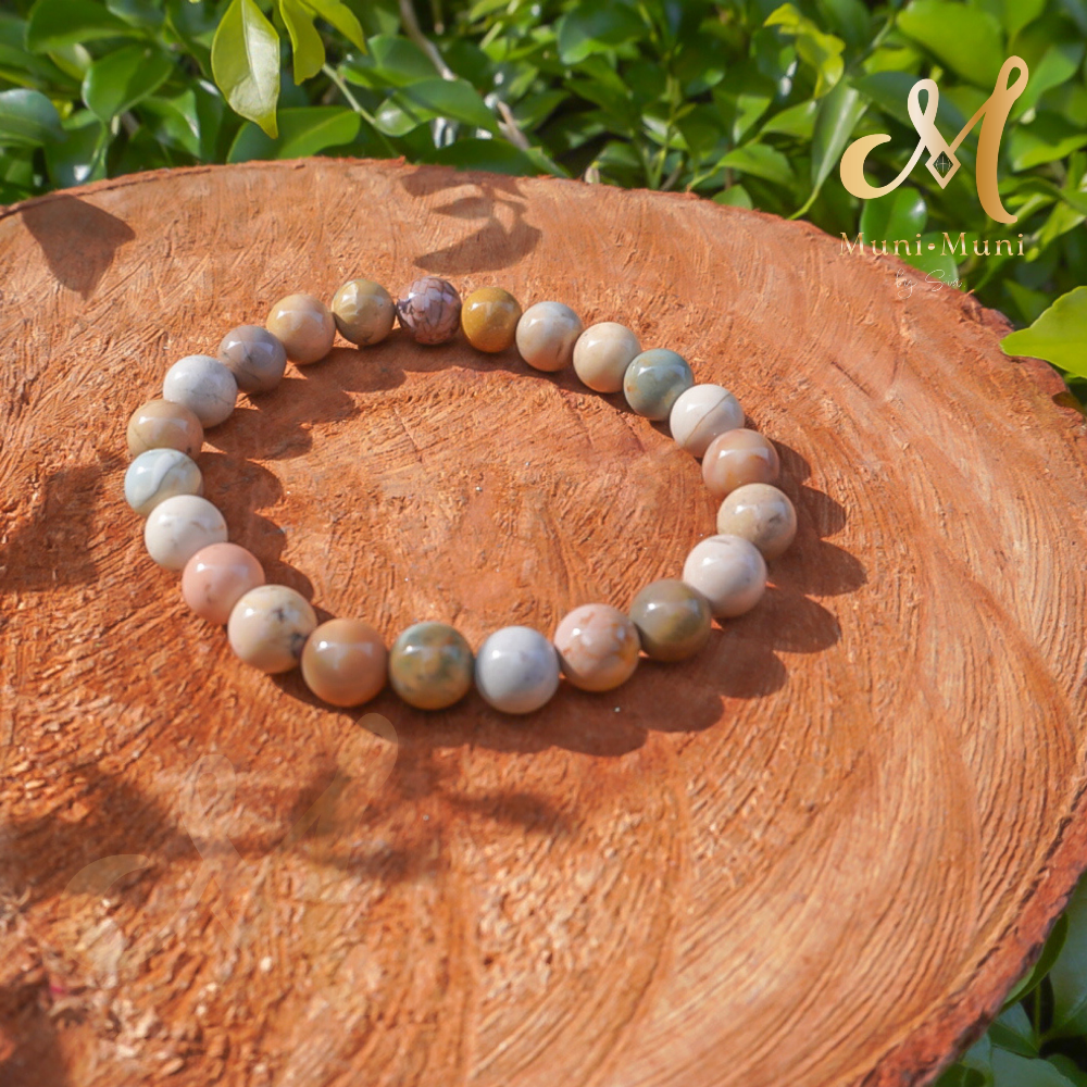 Rainbow Alashan Agate 6mm Bracelet