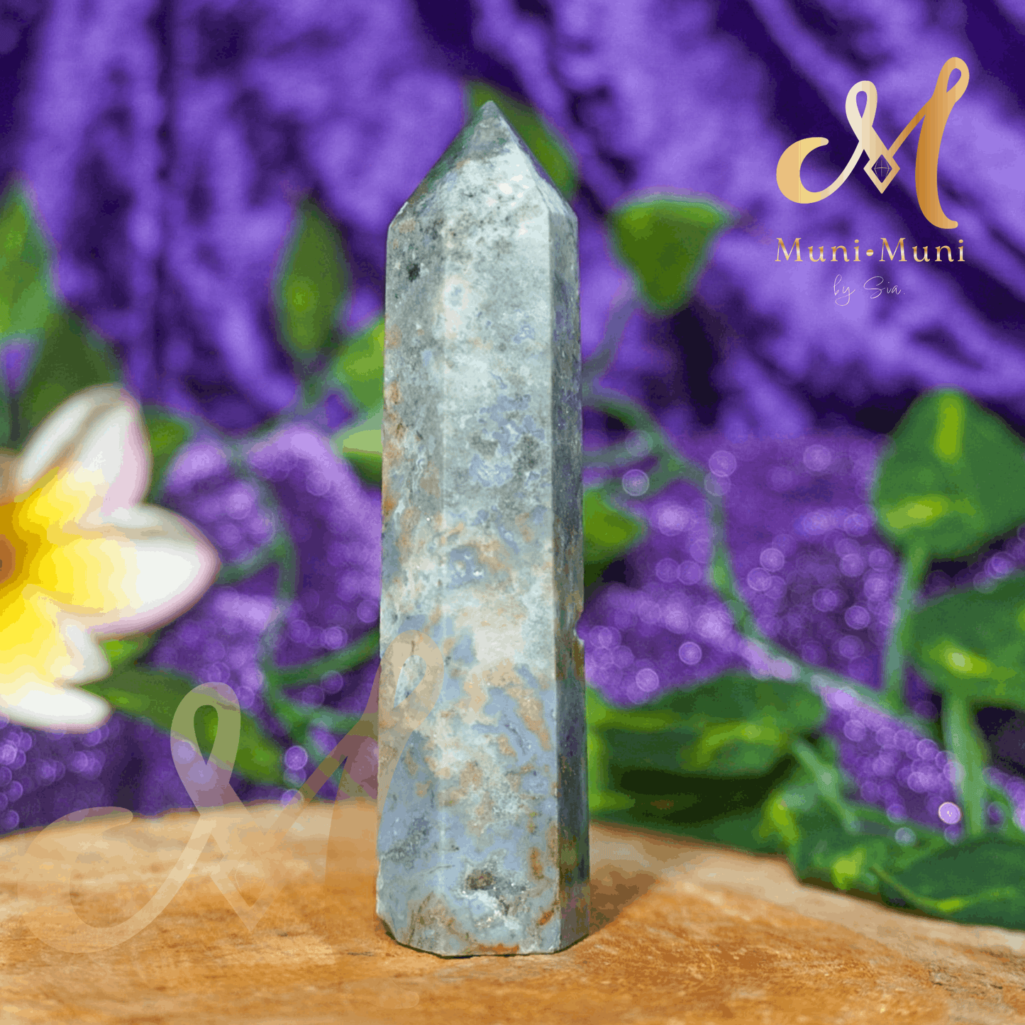 Moss Agate Natural Crystal Tower 2