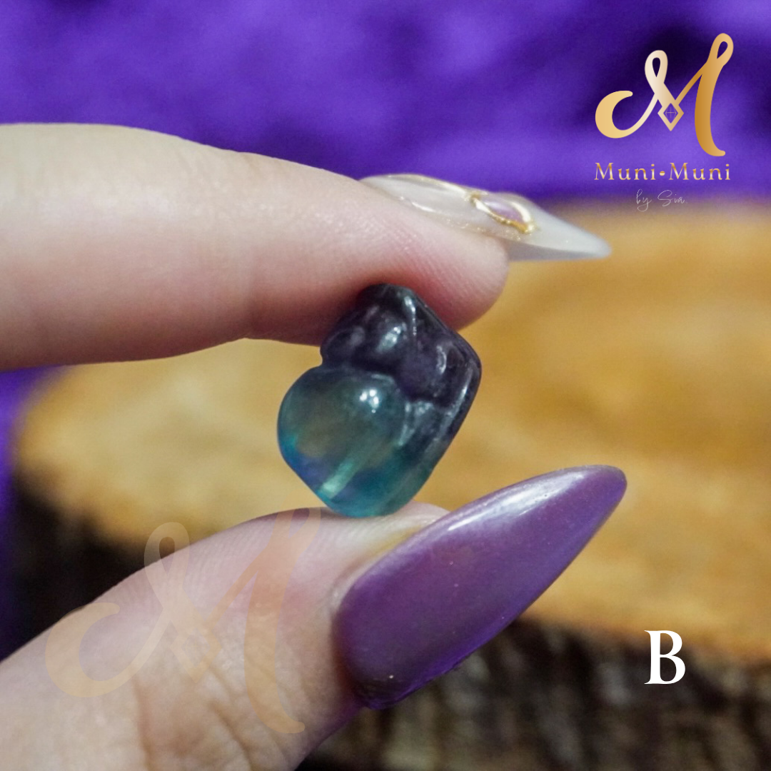 Fluorite Pixiu Natural Crystal Bracelet Charm