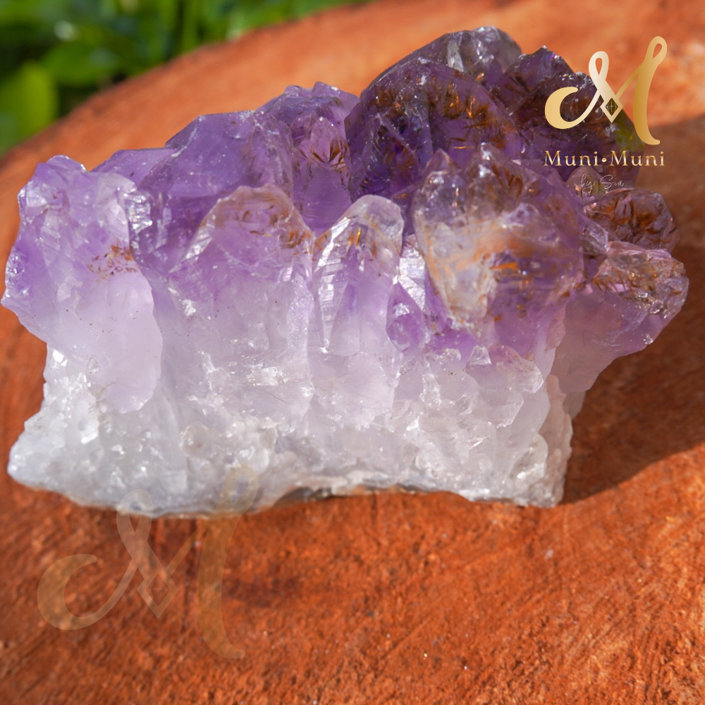 Brazilian Amethyst with Goethite Raw Cluster