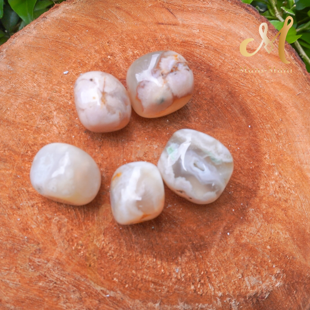 Sakura Agate (Flower Agate) Tumbled Crystal