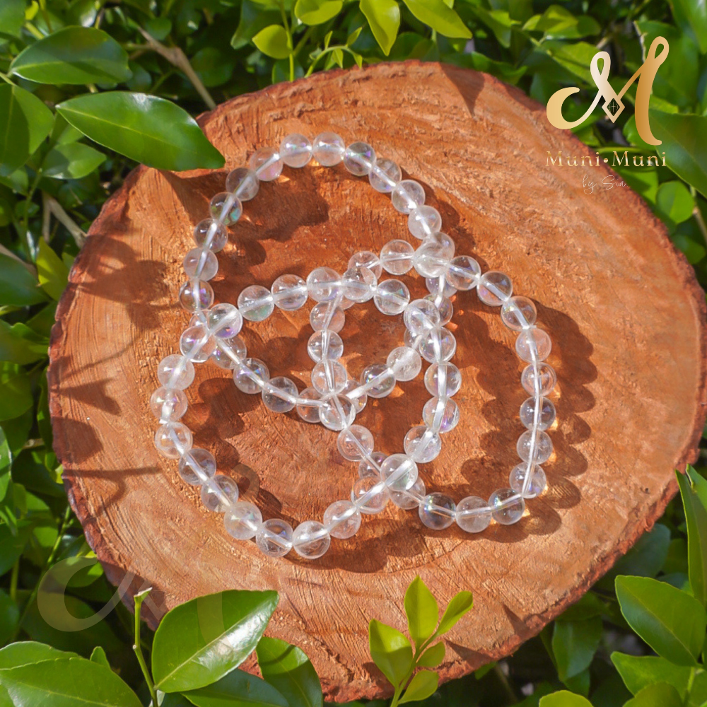 Aura Clear Quartz 8mm Bracelet