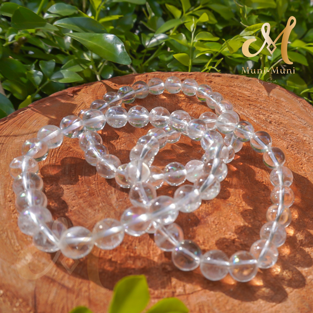 Aura Clear Quartz 8mm Bracelet