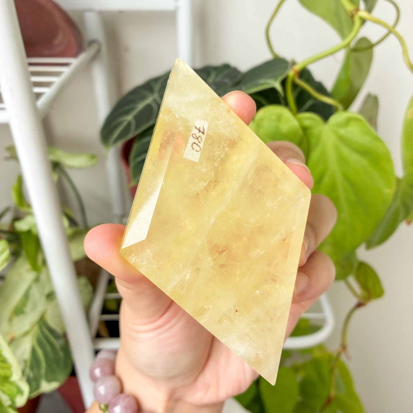 CRAZY SALE: South African Citrine Diamond with Stand