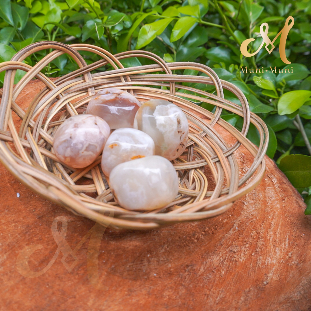 Sakura Agate (Flower Agate) Tumbled Crystal