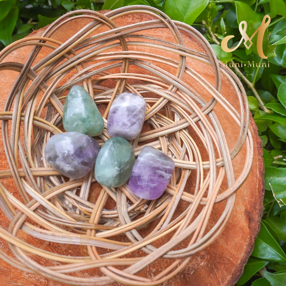 Rainbow Fluorite Tumbled Crystal