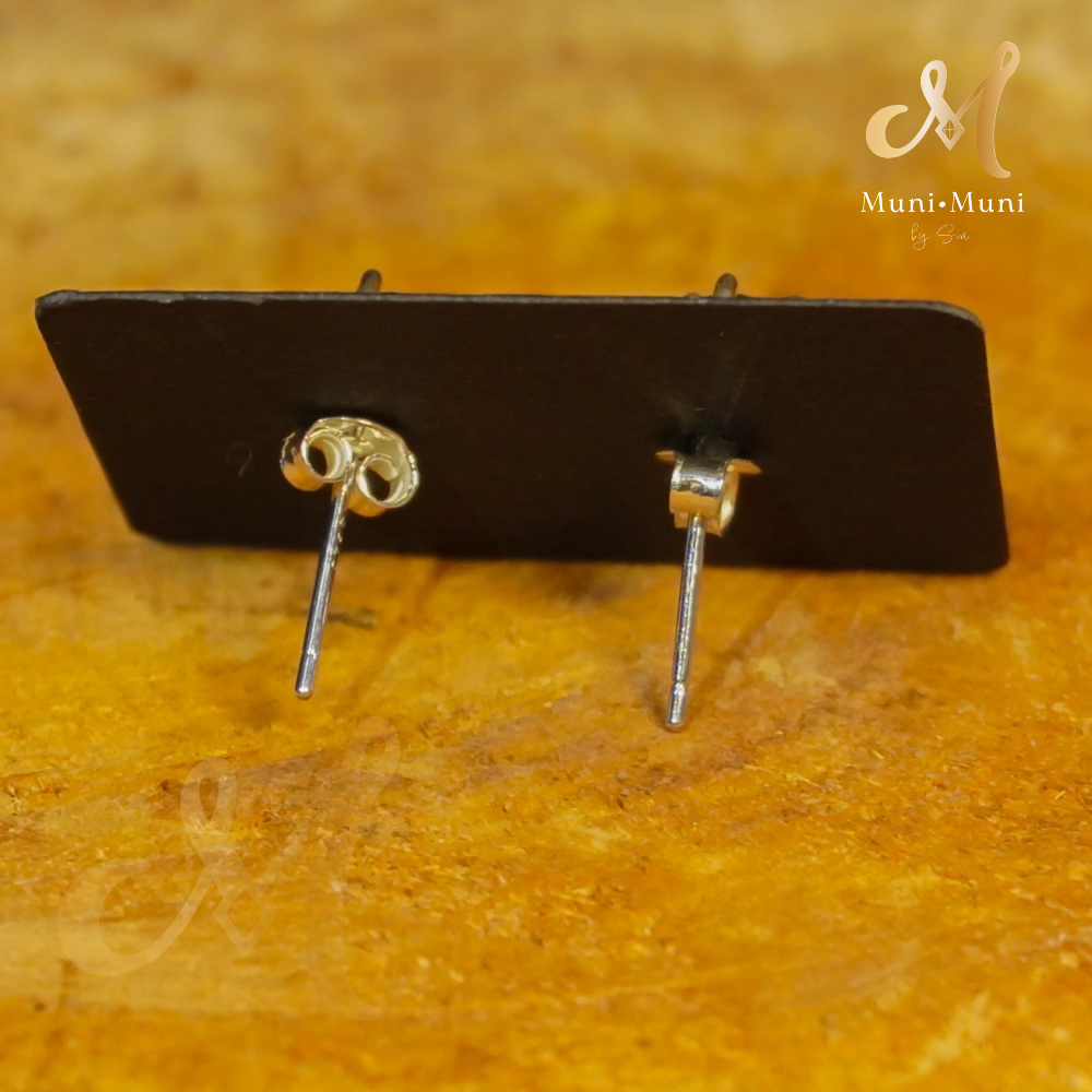 Red Garnet Oval Cut Diamond Style Two Tone Earrings