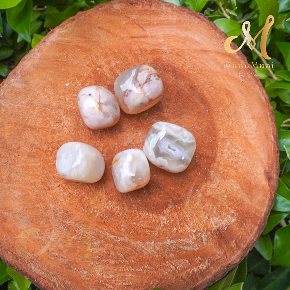 Sakura Agate (Flower Agate) Tumbled Crystal