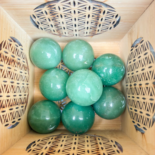CRAZY SALE: Green Aventurine Spheres (23-29mm) [Random]