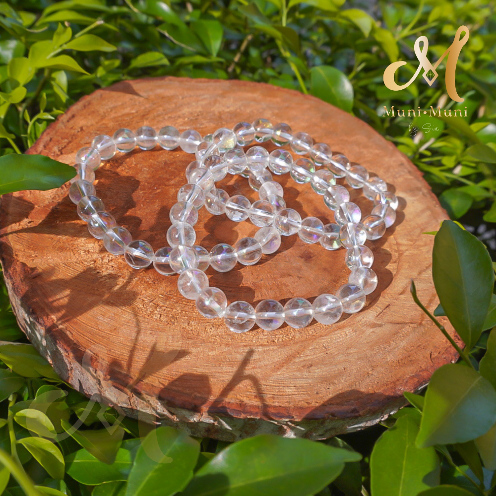 Aura Clear Quartz 8mm Bracelet