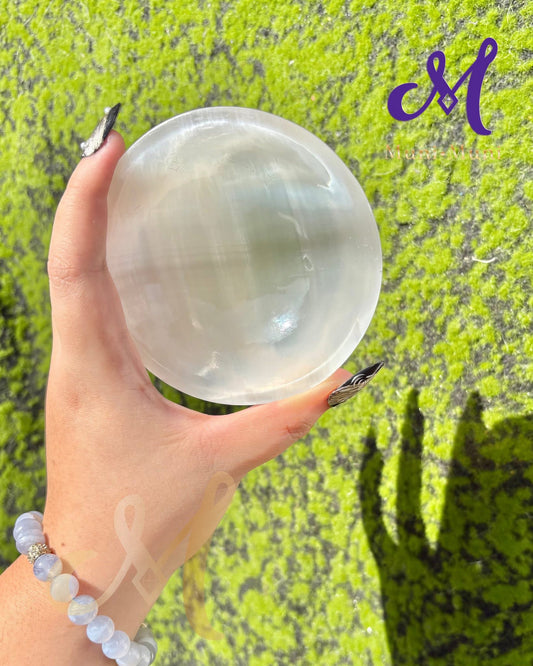Satin Spar (Commonly Referred to as “Selenite”) Bowl | Cleansing Bowl