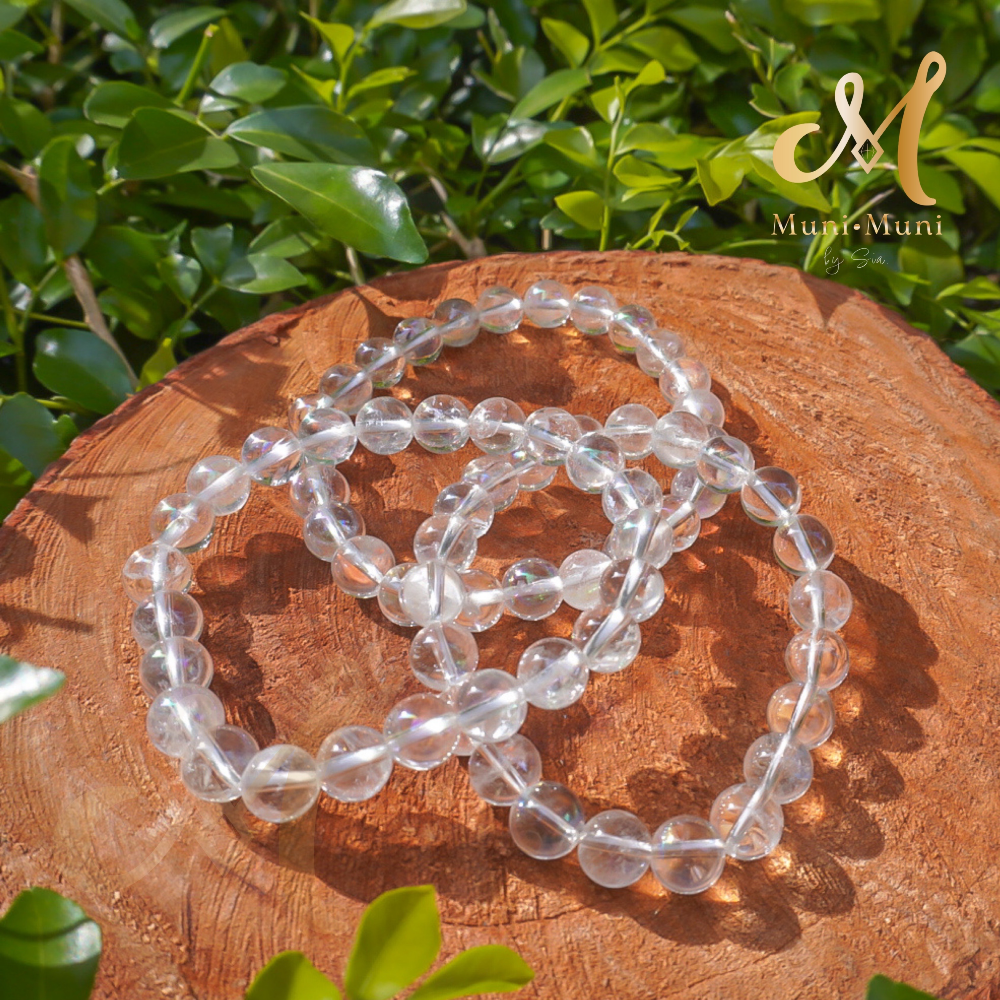 Aura Clear Quartz 8mm Bracelet