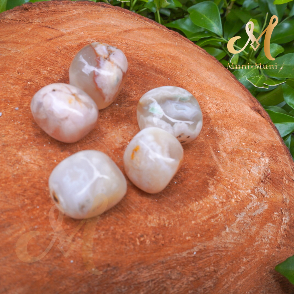 Sakura Agate (Flower Agate) Tumbled Crystal