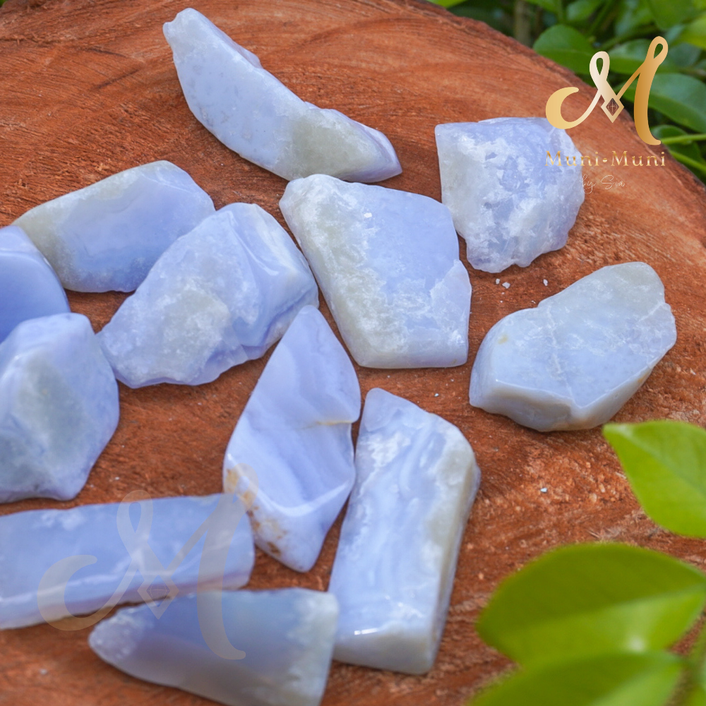 Blue Lace Agate Free Form Tumbled Crystal