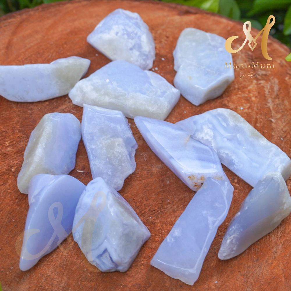 Blue Lace Agate Free Form Tumbled Crystal