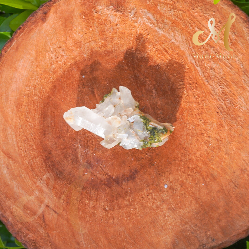 Raw Clear Quartz with Epidote