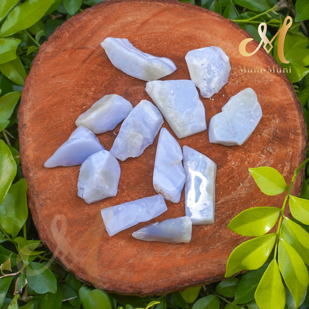 Blue Lace Agate Free Form Tumbled Crystal