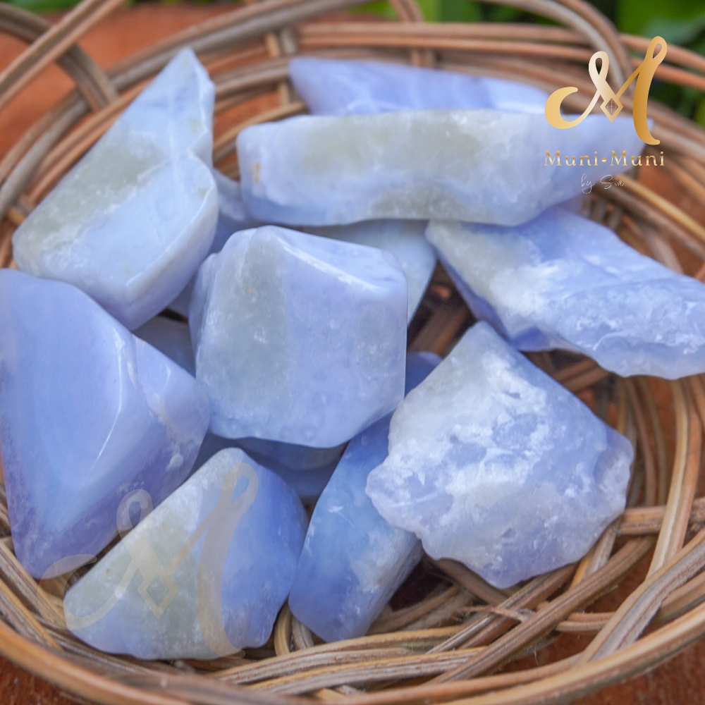 Blue Lace Agate Free Form Tumbled Crystal
