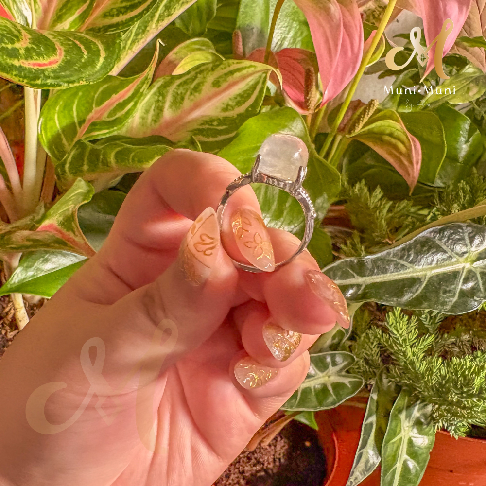 Clear Quartz Oval Cut in Silver-Plated Ring