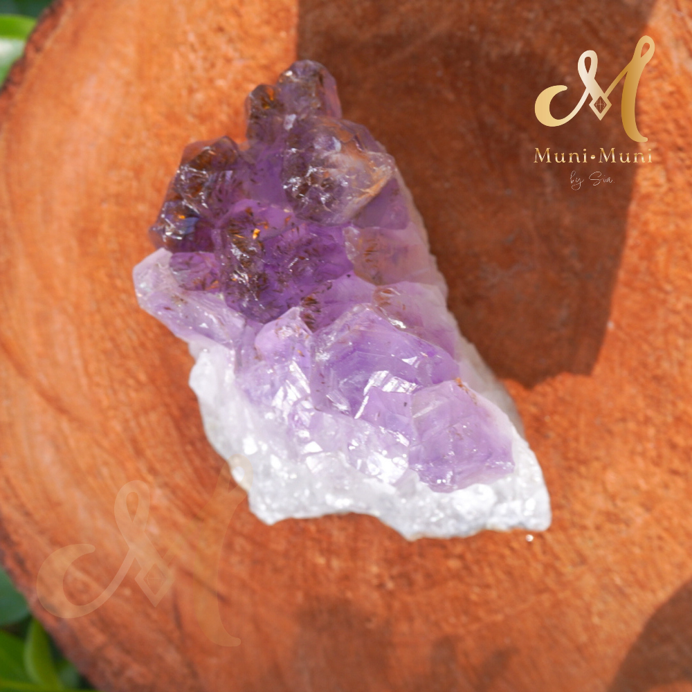 Brazilian Amethyst with Goethite Raw Cluster