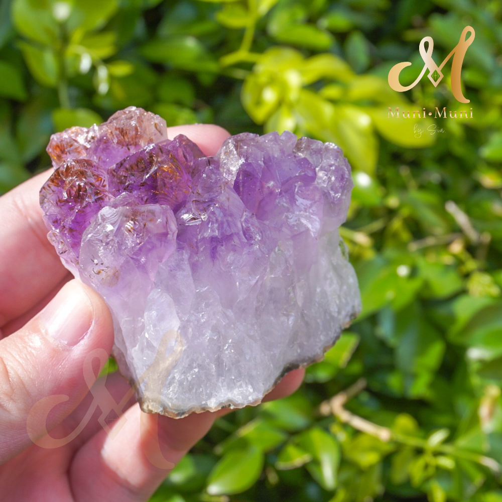 Brazilian Amethyst with Goethite Raw Cluster