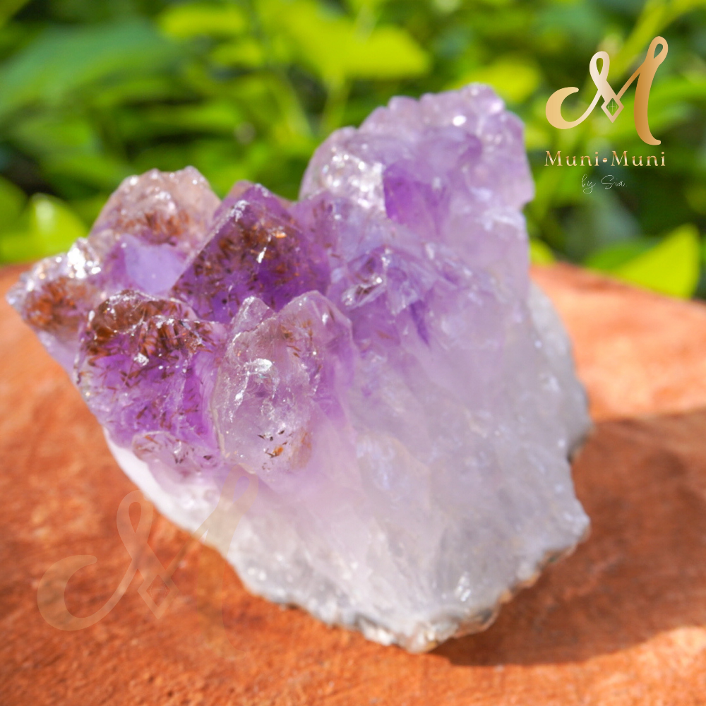 Brazilian Amethyst with Goethite Raw Cluster