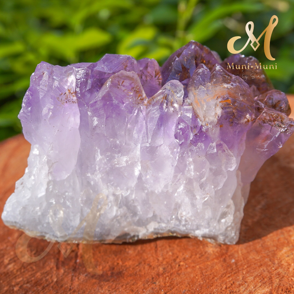 Brazilian Amethyst with Goethite Raw Cluster