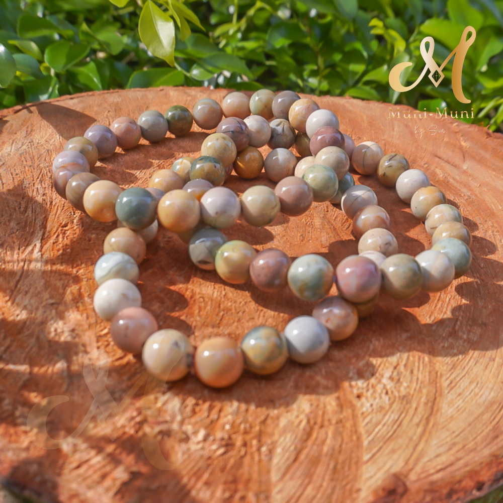 Rainbow Alashan Agate 6mm Bracelet