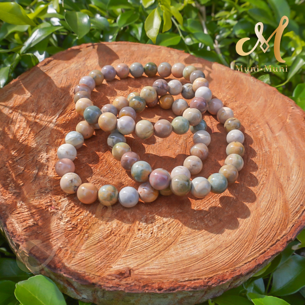 Rainbow Alashan Agate 6mm Bracelet