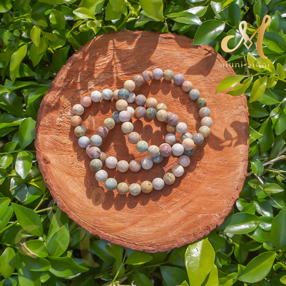 Rainbow Alashan Agate 6mm Bracelet