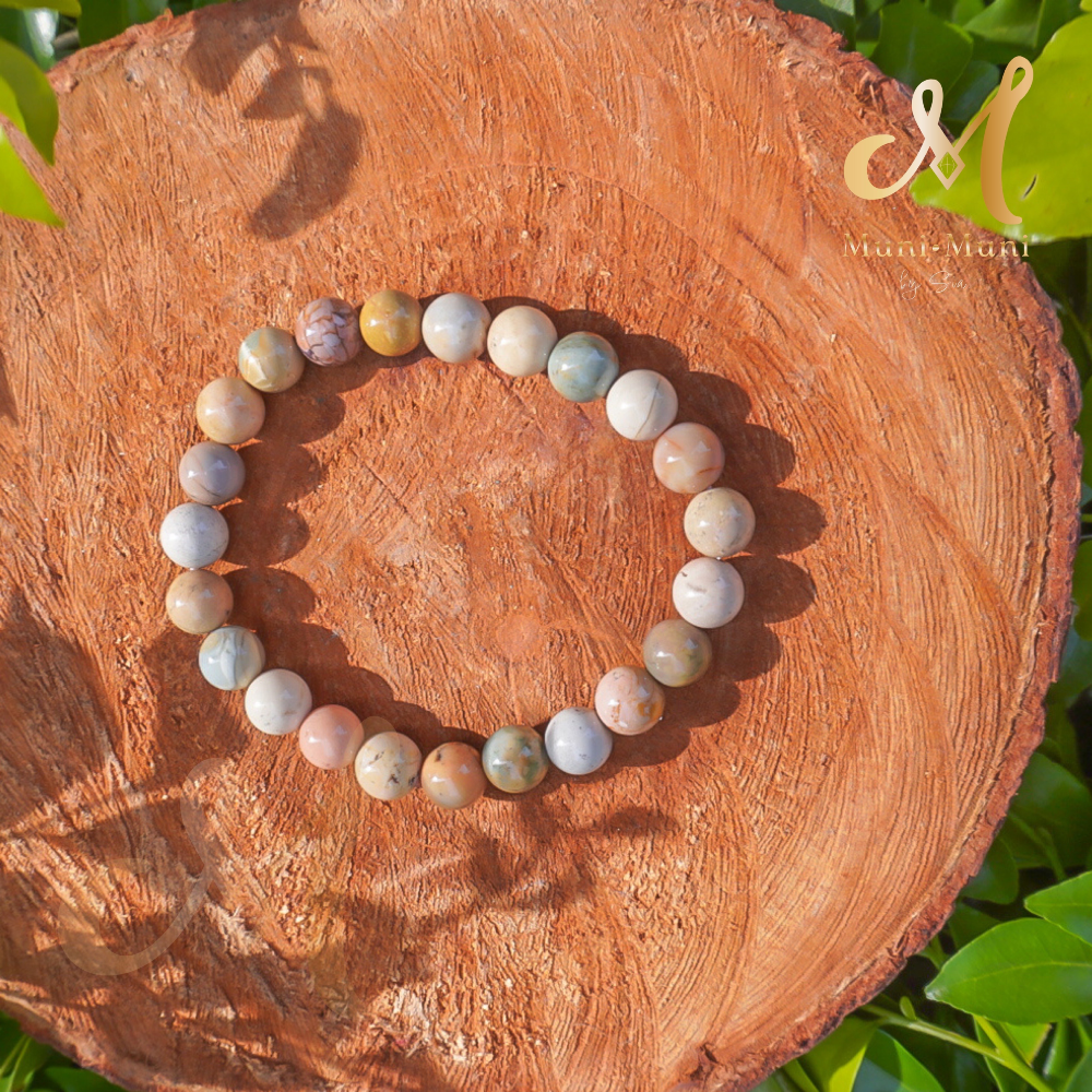 Rainbow Alashan Agate 6mm Bracelet