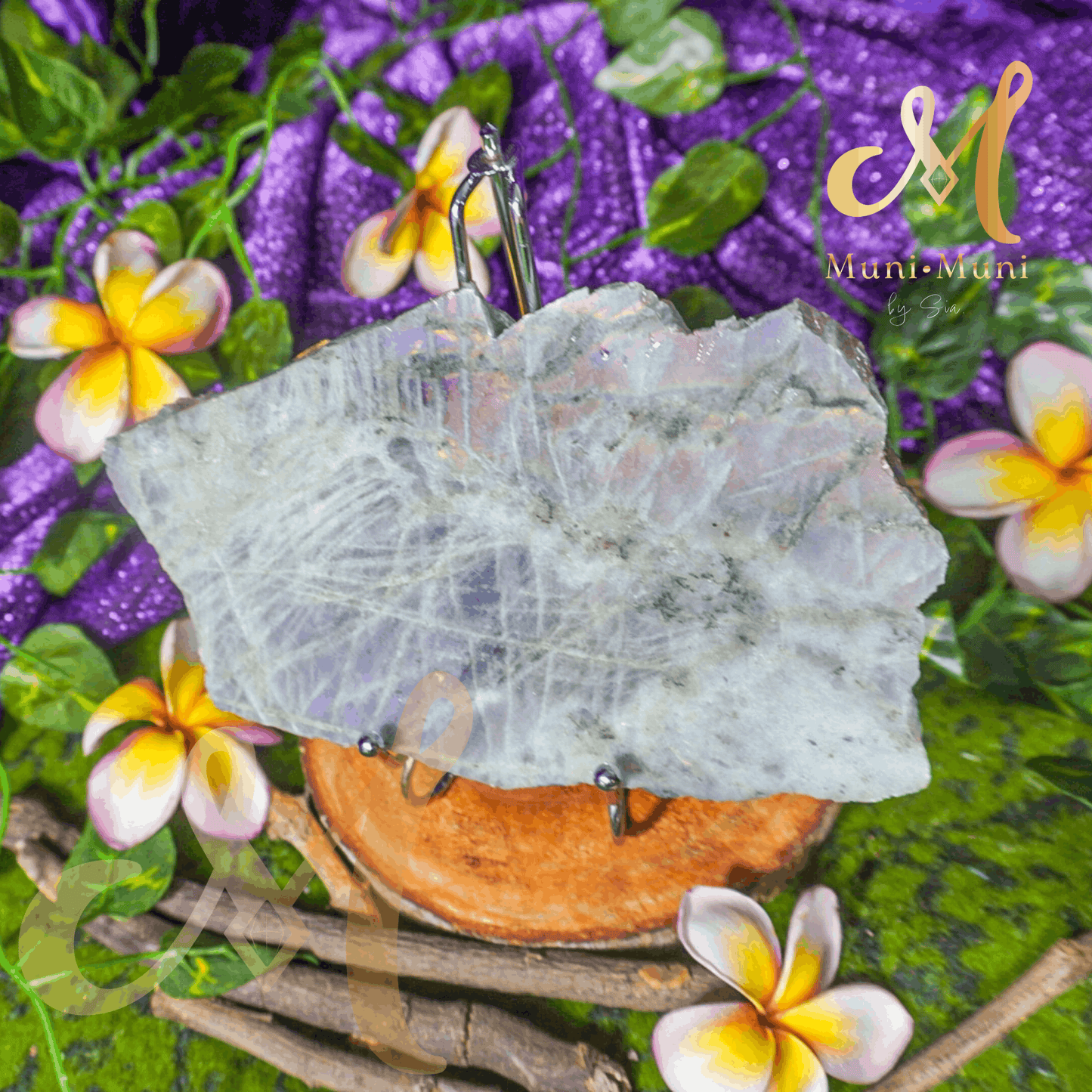 Labradorite Natural Crystal Slab - Large with Stand