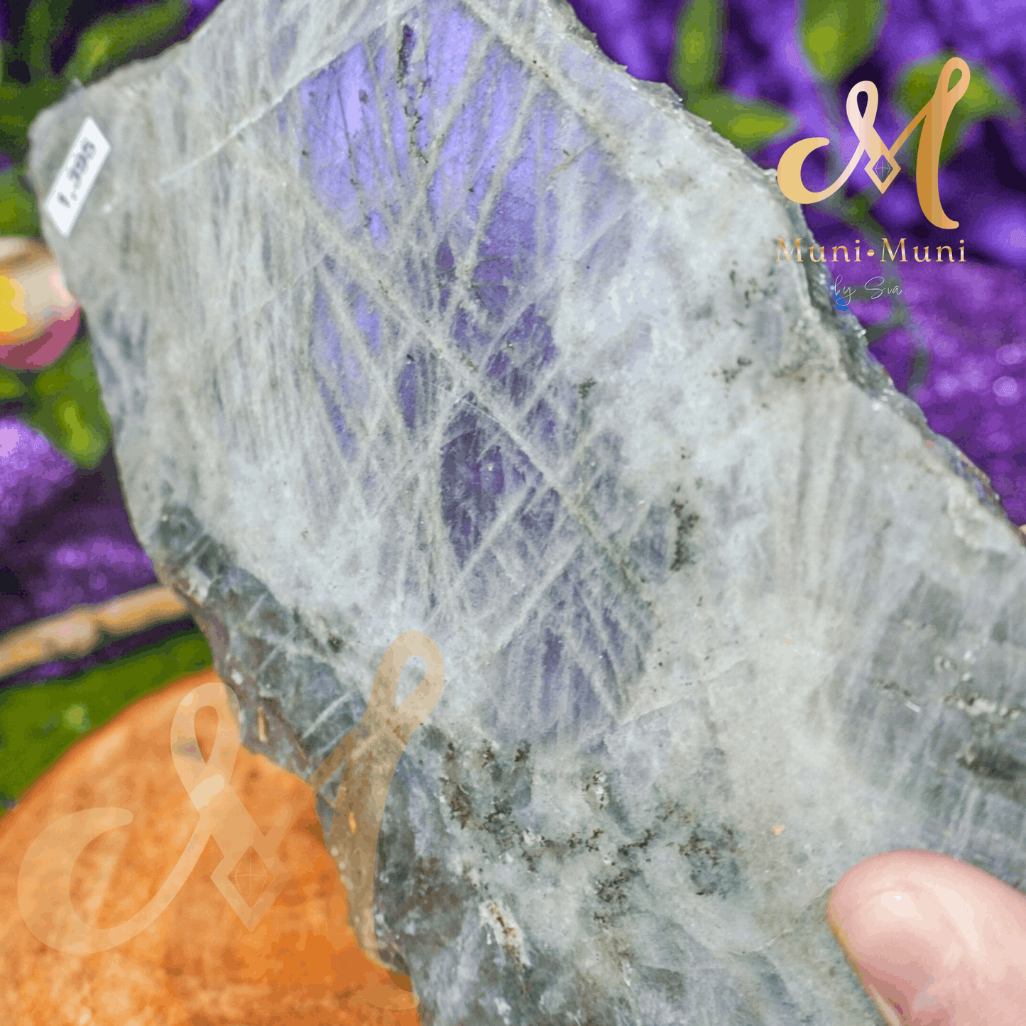 Labradorite Natural Crystal Slab - Large with Stand