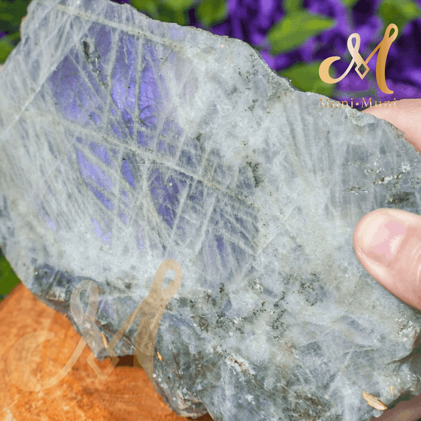 Labradorite Natural Crystal Slab - Large with Stand