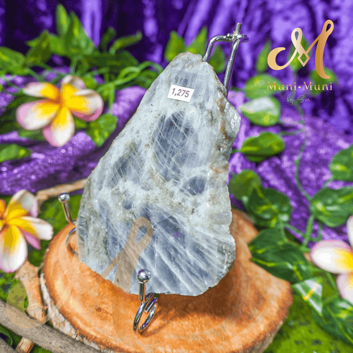 Labradorite Natural Crystal Slab - Medium with Stand