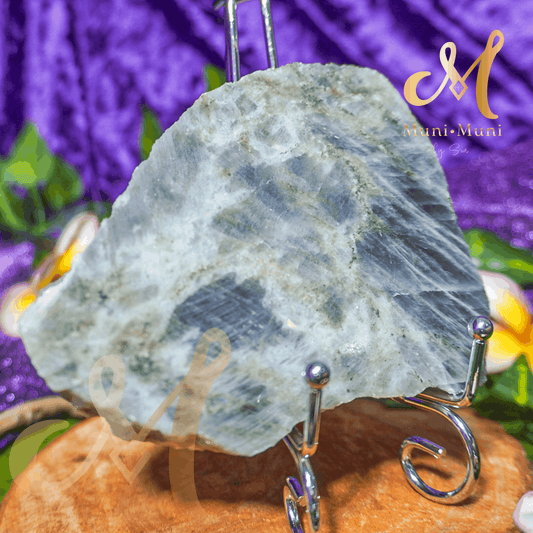 Labradorite Natural Crystal Slab - Medium with Stand