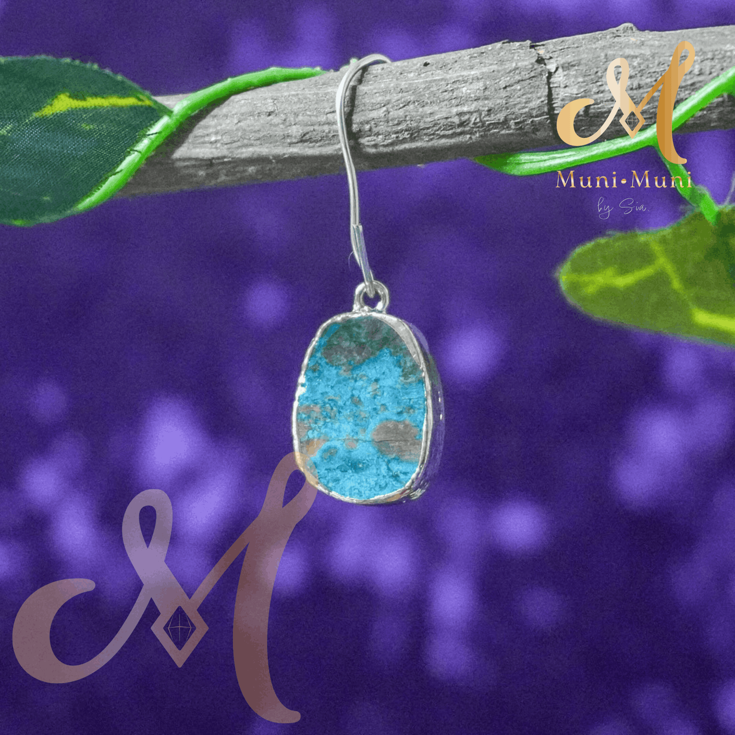 African Turquoise Natural Crystal Pendant