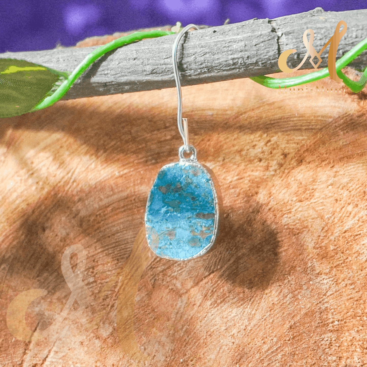 African Turquoise Natural Crystal Pendant