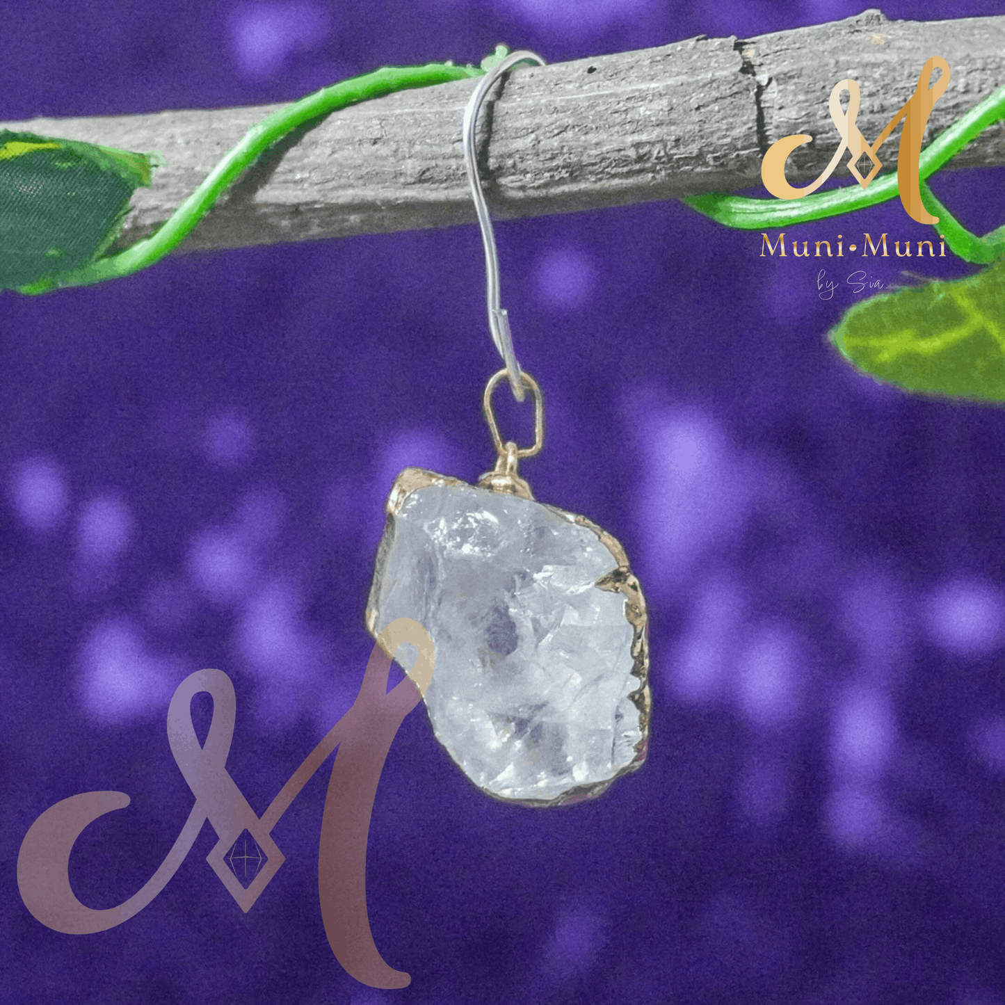Clear Quartz Natural Crystal Pendant