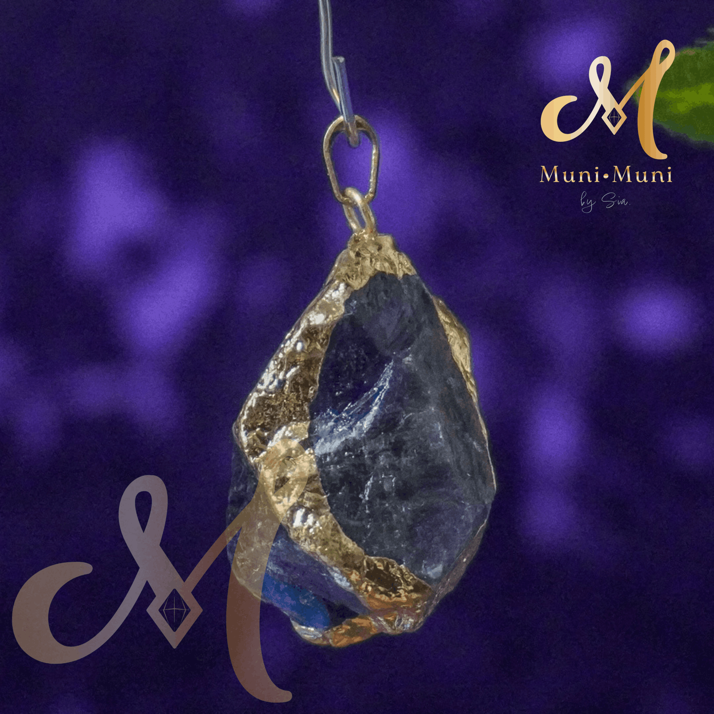 Raw Amethyst Natural Crystal Pendant in S925 Clasp