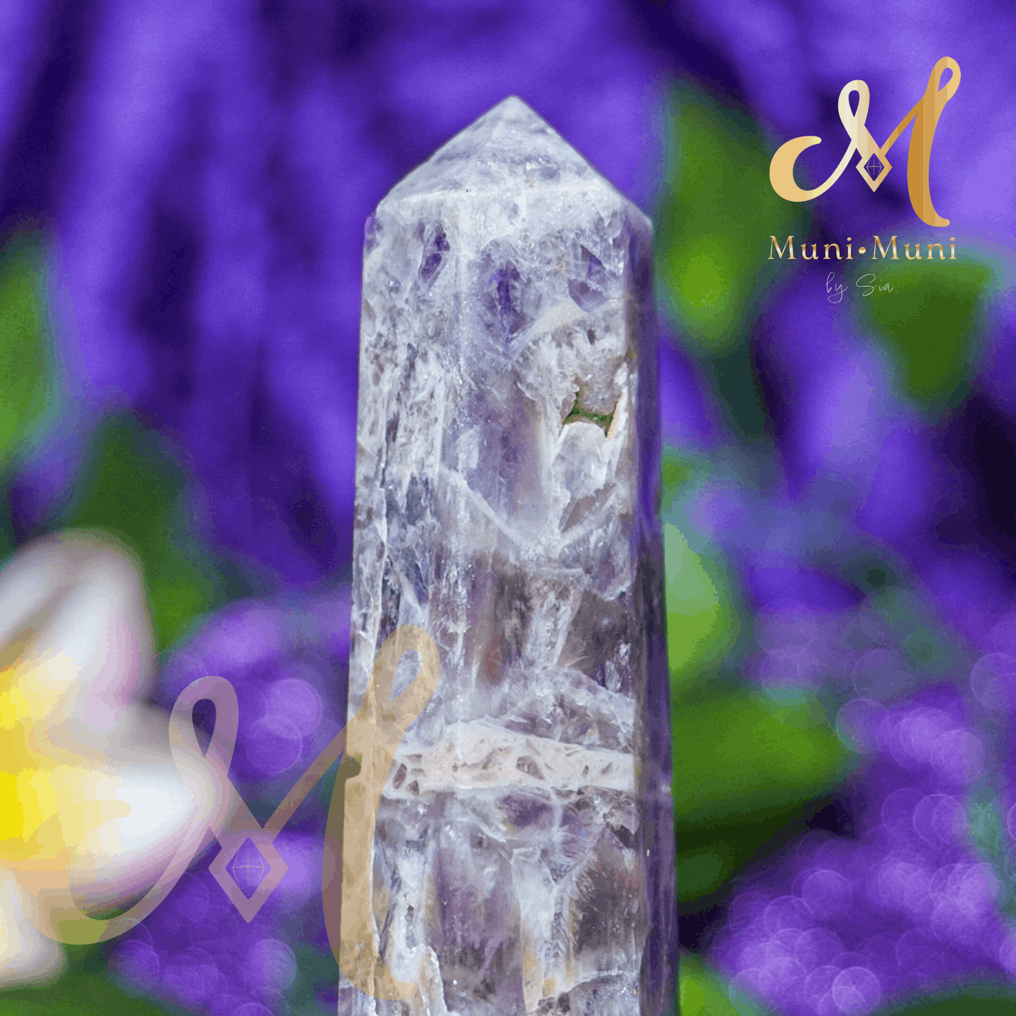 Chevron (Dream) Amethyst Natural Crystal Druzy Tower