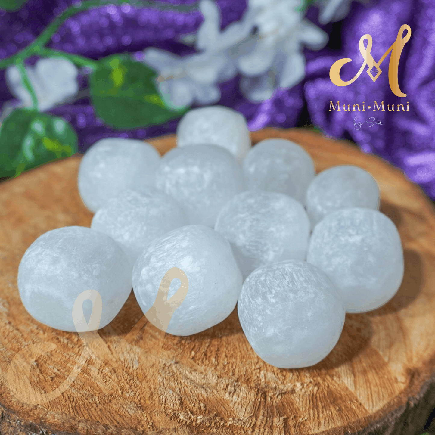 Satin Spar Ball Tumbled Crystal