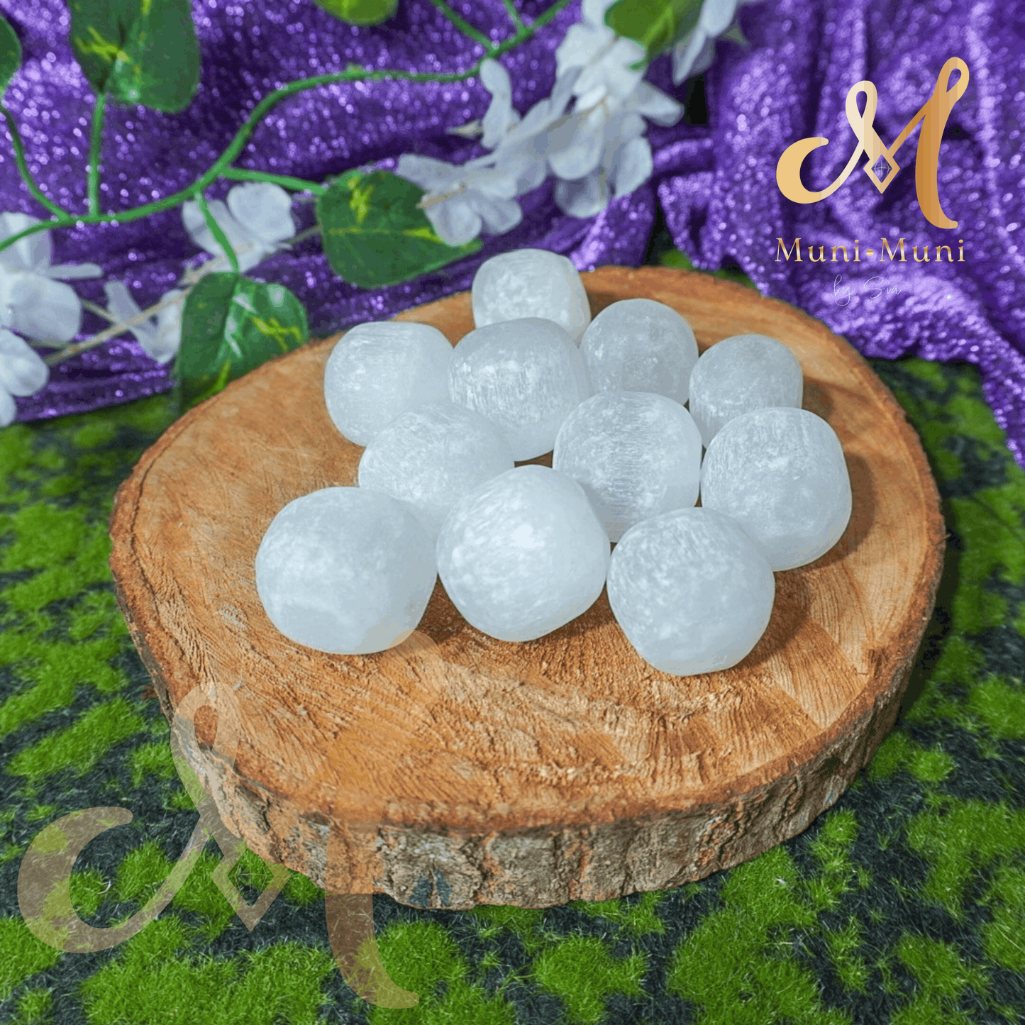 Satin Spar Ball Tumbled Crystal