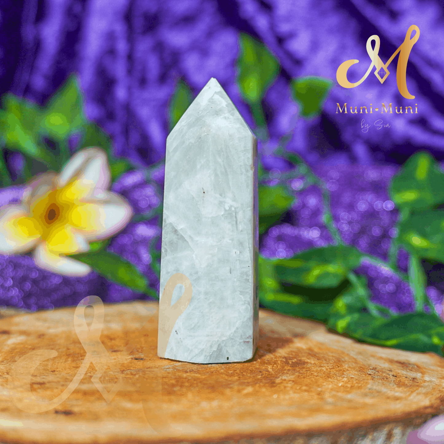 White Moonstone Natural Crystal Tower