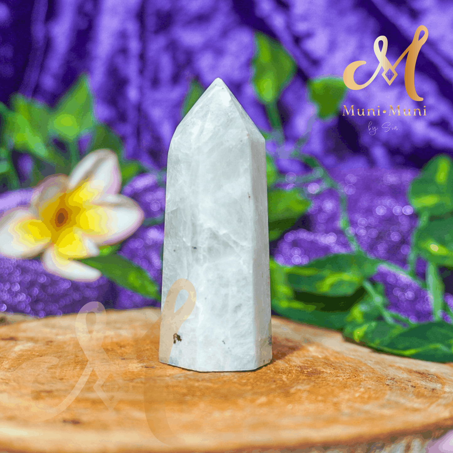 White Moonstone Natural Crystal Tower